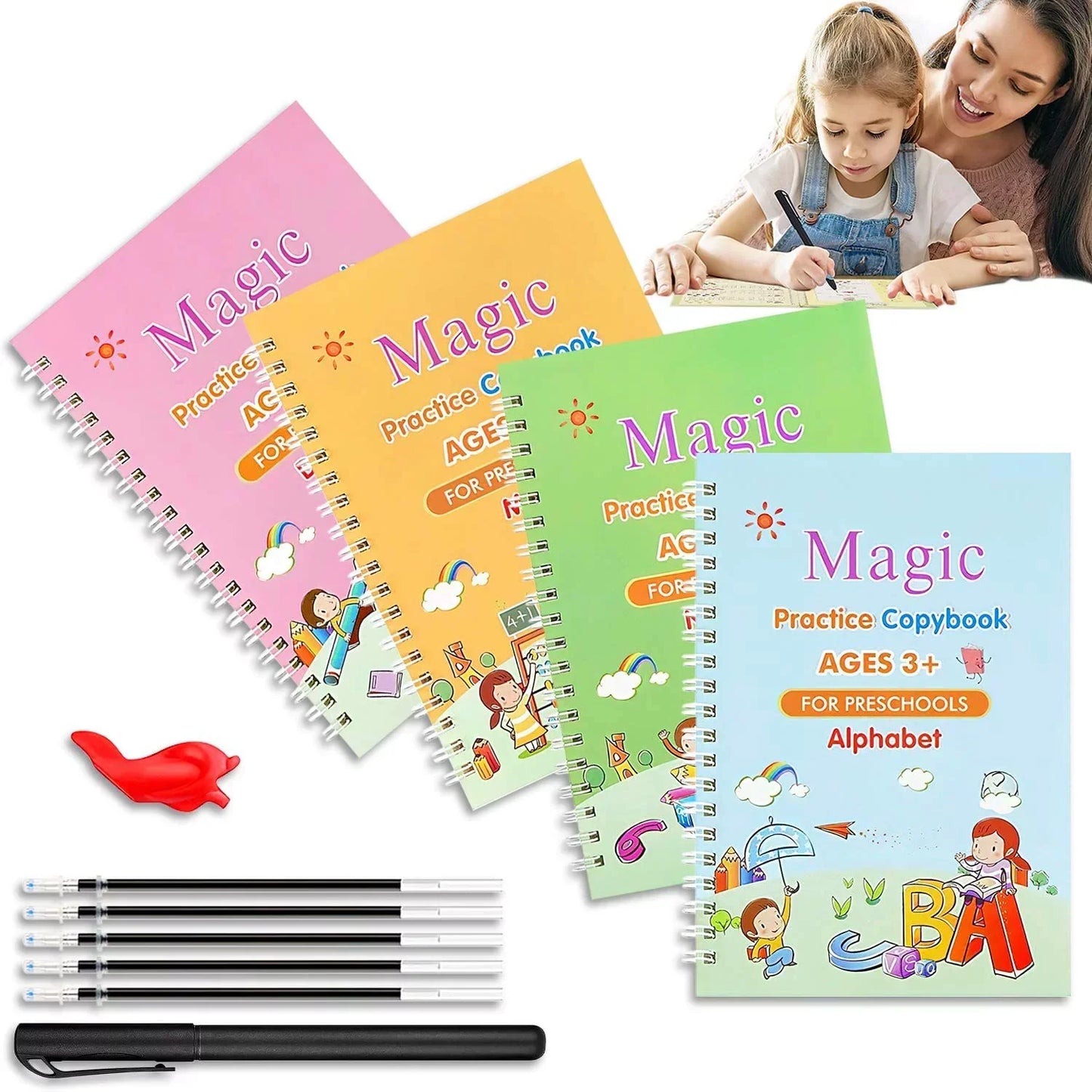 (pack of 4) Magic Practice Copybook for Kids