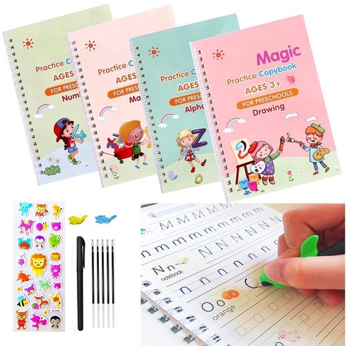 (pack of 4) Magic Practice Copybook for Kids