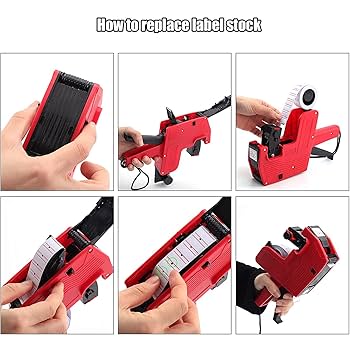 Pricing Tag Gun | 8-Digit Label Gun with 5150 White Stickers & Extra Inkers Efficient, Accurate, and Ready for Your Retail Needs.