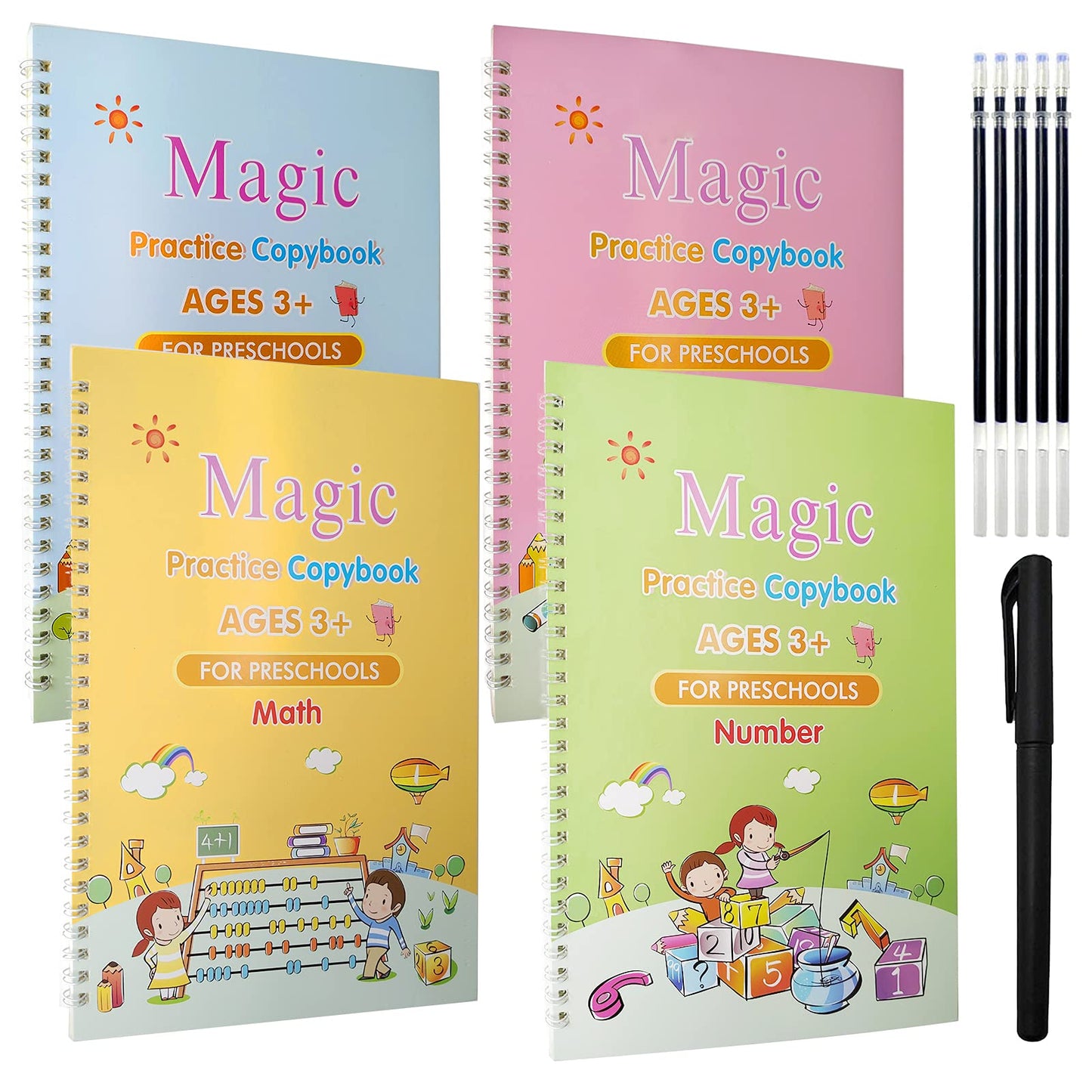 (pack of 4) Magic Practice Copybook for Kids