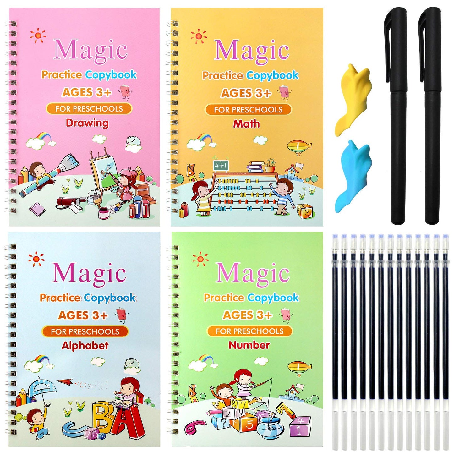 (pack of 4) Magic Practice Copybook for Kids
