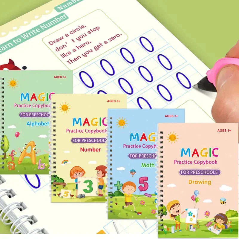 (pack of 4) Magic Practice Copybook for Kids