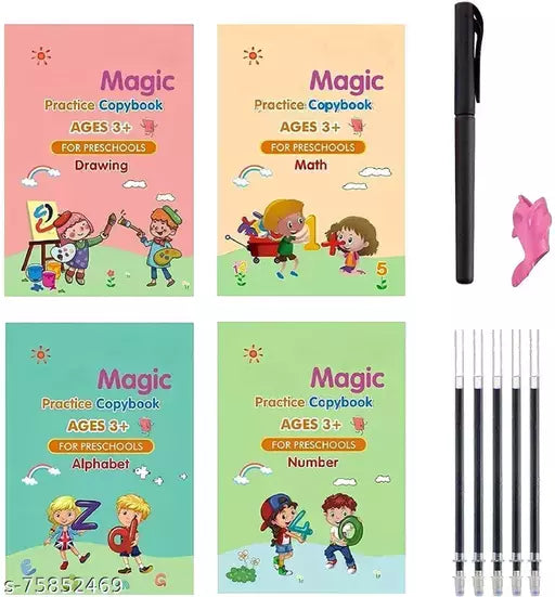 (pack of 4) Magic Practice Copybook for Kids