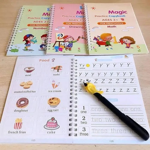 (pack of 4) Magic Practice Copybook for Kids